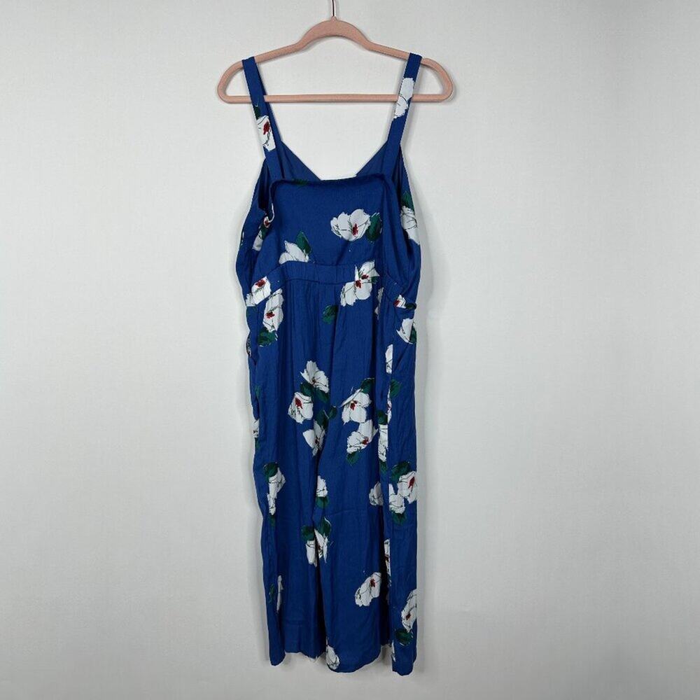 a new day - Blue Floral Sleeveless Jumpsuit - Picture 2 of 8